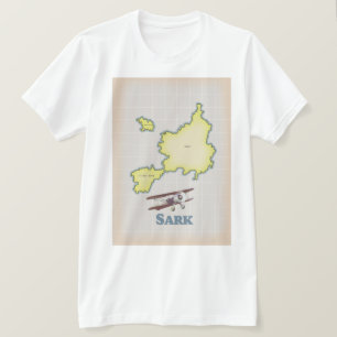 Camiseta Mapa de estilo de la cosecha de Sark
