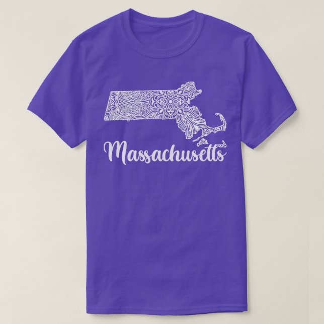 Camiseta Mapa de estilo Mandala decorativo patriótico de Ma (Diseño del anverso)