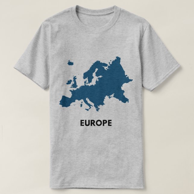 Camiseta Mapa de Europa (Diseño del anverso)