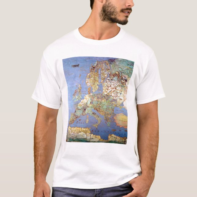 Camiseta Mapa de Europa del siglo XVI (Anverso)