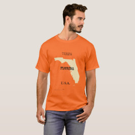 Camiseta - Mapa de Florida con Ciudad