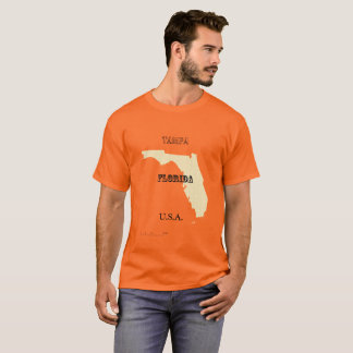 Camiseta - Mapa de Florida con Ciudad