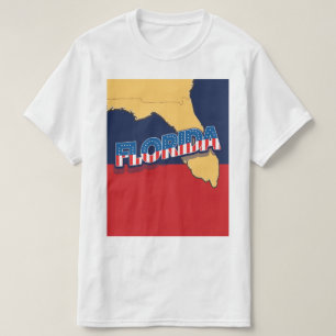 Camiseta Mapa de Florida estrellas y barras