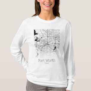 Camiseta Mapa de Fort Worth City