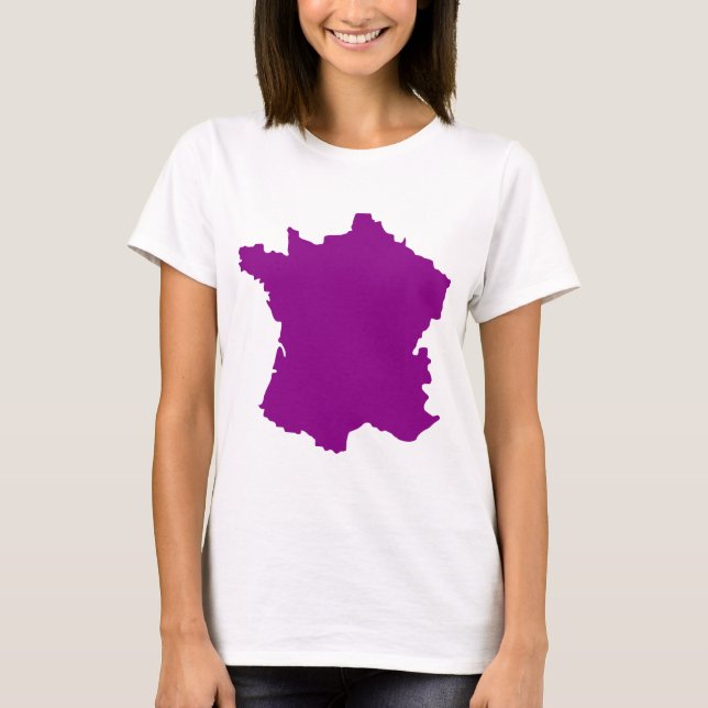Camiseta Mapa de Francia País Europa (Anverso)