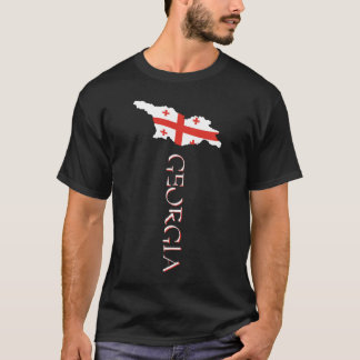 Camiseta Mapa de Georgia Bandera del País