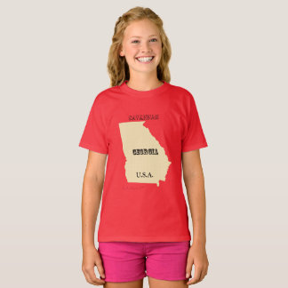 Camiseta - Mapa de Georgia con ciudad