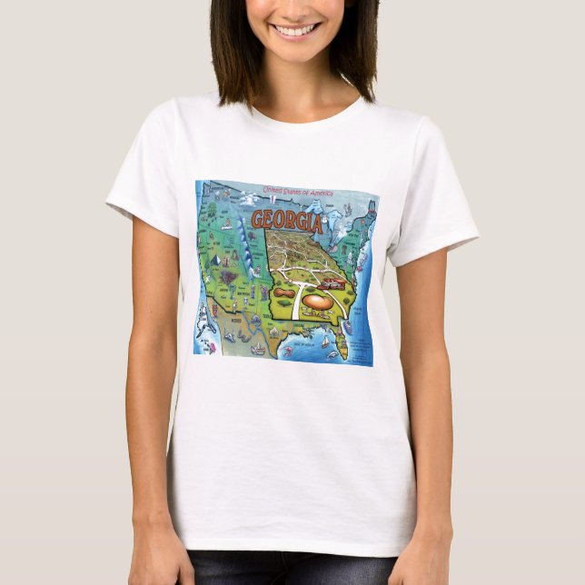 Camiseta Mapa de Georgia USA (Anverso)