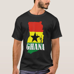 Camiseta Mapa de Ghana Bandera de Ghana Orgullo