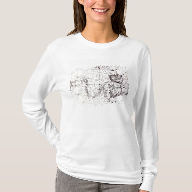 Camiseta Mapa de Gran Bretaña, de Francia y de España, 1473 (Anverso)