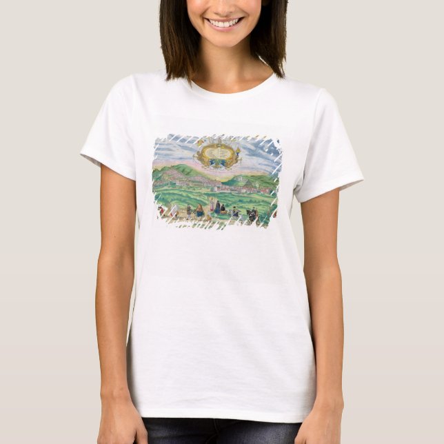 Camiseta Mapa de Granada, de 'Civitates Orbis Terrarum' por (Anverso)