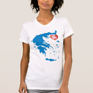 Camiseta Mapa de Grecia
