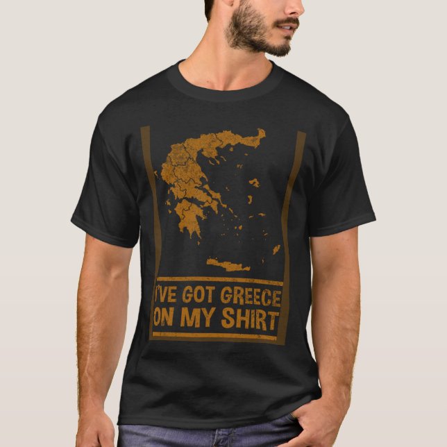 Camiseta Mapa de Grecia para Europa Hombres Pun Griegos Muj (Anverso)