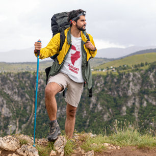 Camiseta Mapa de Groenlandia Bandera Blanca Roja Ilulissat 