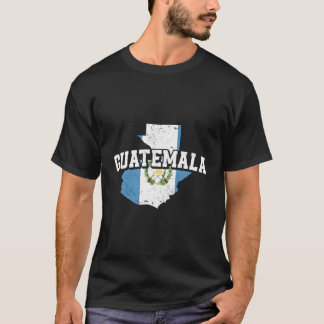 Camiseta Mapa De Guatemala Y Recuerdo De Bandera De Guatema