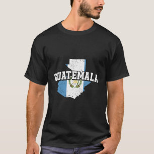 Camiseta Mapa De Guatemala Y Recuerdo De Bandera De Guatema