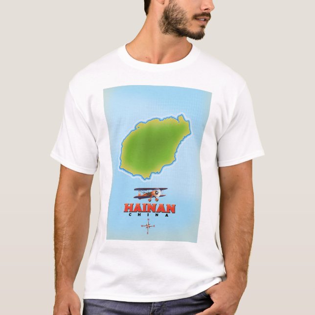 Camiseta Mapa de Hainan China (Anverso)