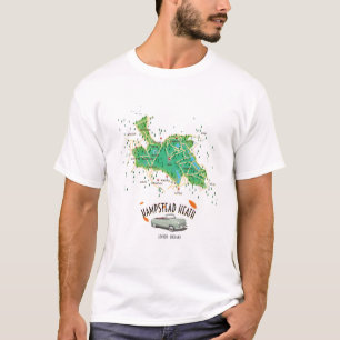 Camiseta Mapa de Hampstead Heath Londres Inglaterra