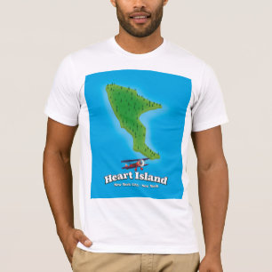 Camiseta Mapa de Hart Island New York New York