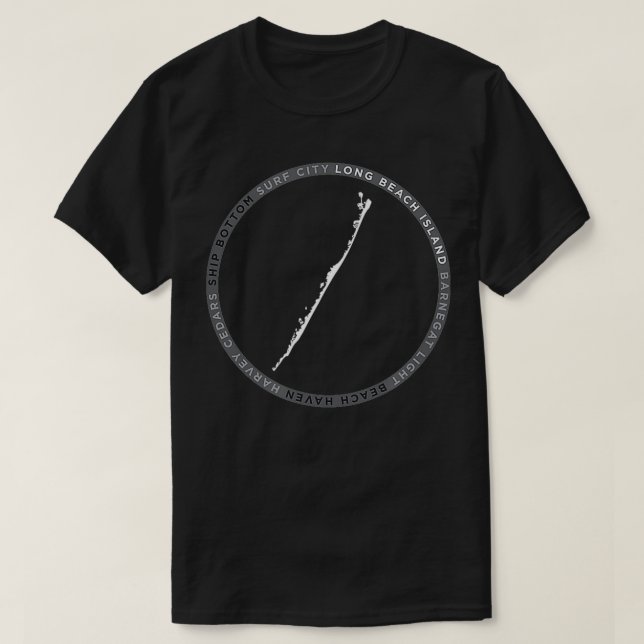 Camiseta Mapa de Haven Beach Barnegat Light Beach en Long B (Diseño del anverso)