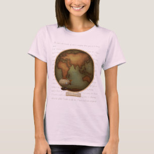 Camiseta Mapa de hemisferios orientales y occidentales de d