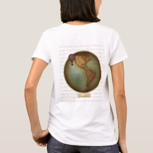 Camiseta Mapa de hemisferios orientales y occidentales de d