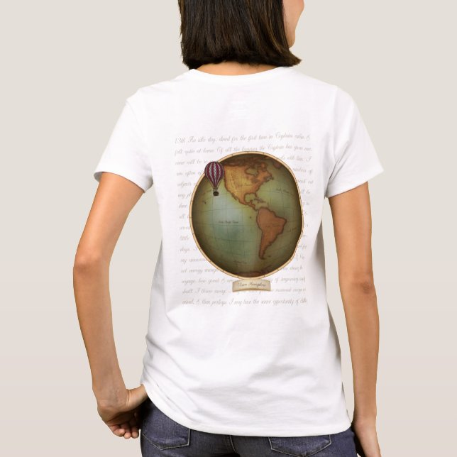 Camiseta Mapa de hemisferios orientales y occidentales de d (Reverso)