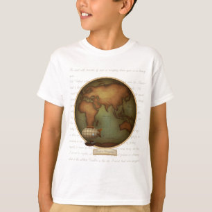 Camiseta Mapa de hemisferios orientales y occidentales de d