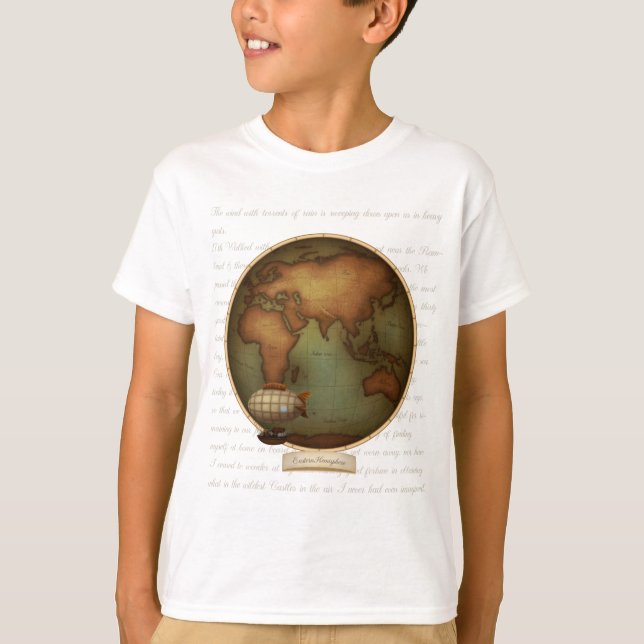 Camiseta Mapa de hemisferios orientales y occidentales de d (Anverso)