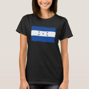 Camiseta Mapa de Honduras con bandera de cosecha de latido 