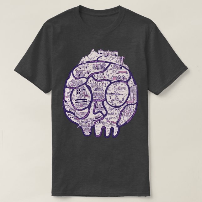 Camiseta Mapa de horror (Diseño del anverso)