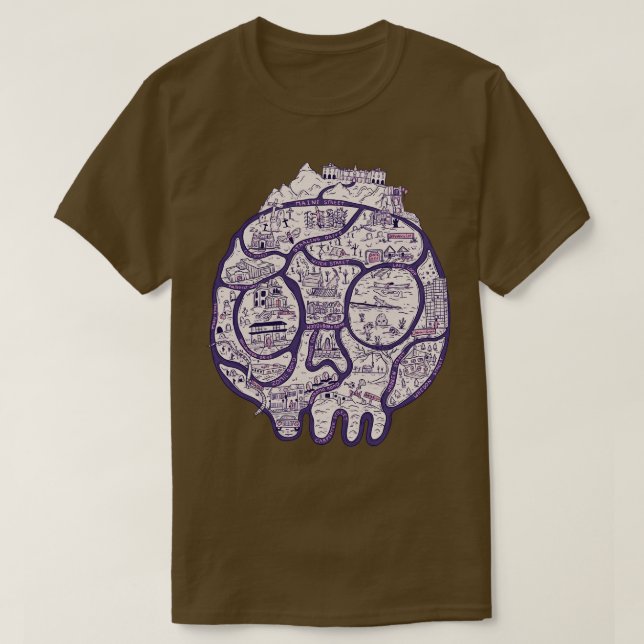 Camiseta Mapa de horror (Diseño del anverso)