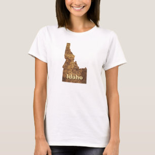 Camiseta Mapa de Idaho Spud