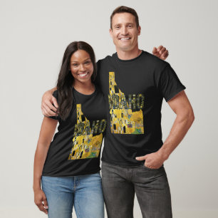 Camiseta Mapa de Idaho y texto