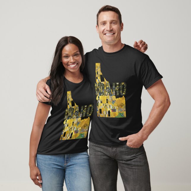 Camiseta Mapa de Idaho y texto (Unisexo)