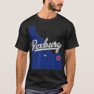 Camiseta Mapa de identificación de Rexburg Idaho