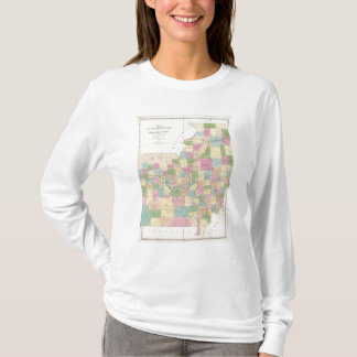Camiseta Mapa de Illinois y de Missouri