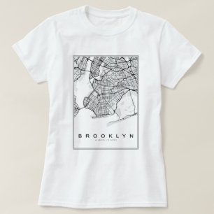 Camiseta Mapa de Ilustraciones de Brooklyn