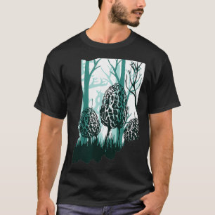 Camiseta Mapa de Indiana Morel La caza de hongos Shrooming