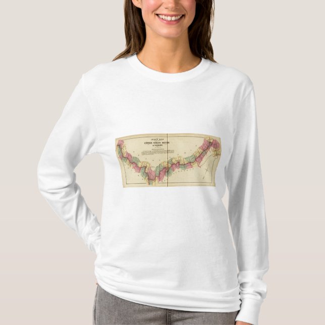 Camiseta Mapa de índice al atlas del río Ohio superior (Anverso)