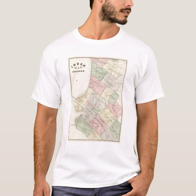 Camiseta Mapa de índice de Oakland (Anverso)