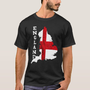 Camiseta Mapa de Inglaterra Bandera inglesa de St George