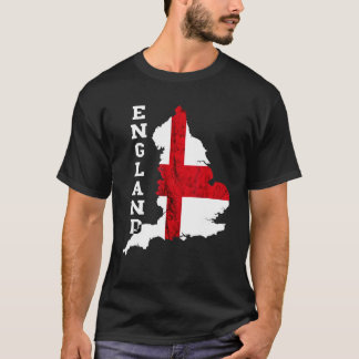Camiseta Mapa de Inglaterra Bandera inglesa de St George