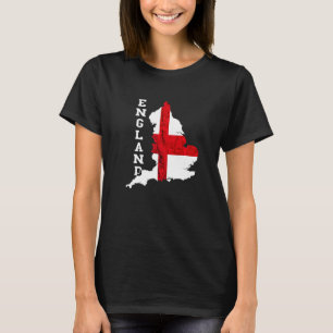 Camiseta Mapa de Inglaterra Cruz de San Jorge Bandera ingle