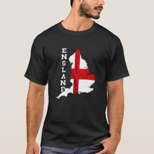 Camiseta Mapa de Inglaterra Cruz de San Jorge Bandera ingle
