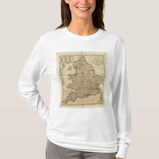 Camiseta Mapa de Inglaterra y de País de Gales (Anverso)