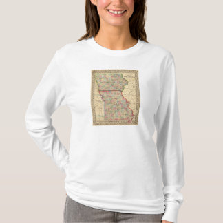 Camiseta Mapa de Iowa, Missouri de Mitchell