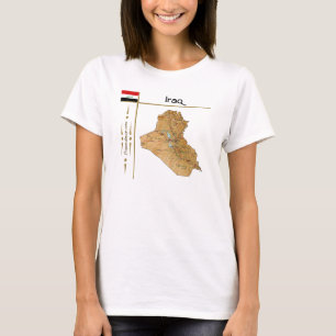 Camiseta Mapa de Irak + Bandera + Título