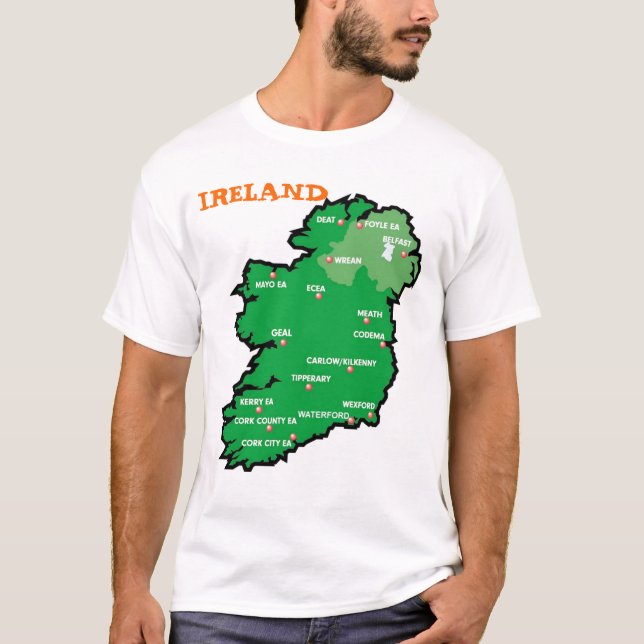 Camiseta Mapa de Irlanda (Anverso)
