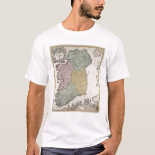 Camiseta Mapa de Irlanda que muestra las provincias de